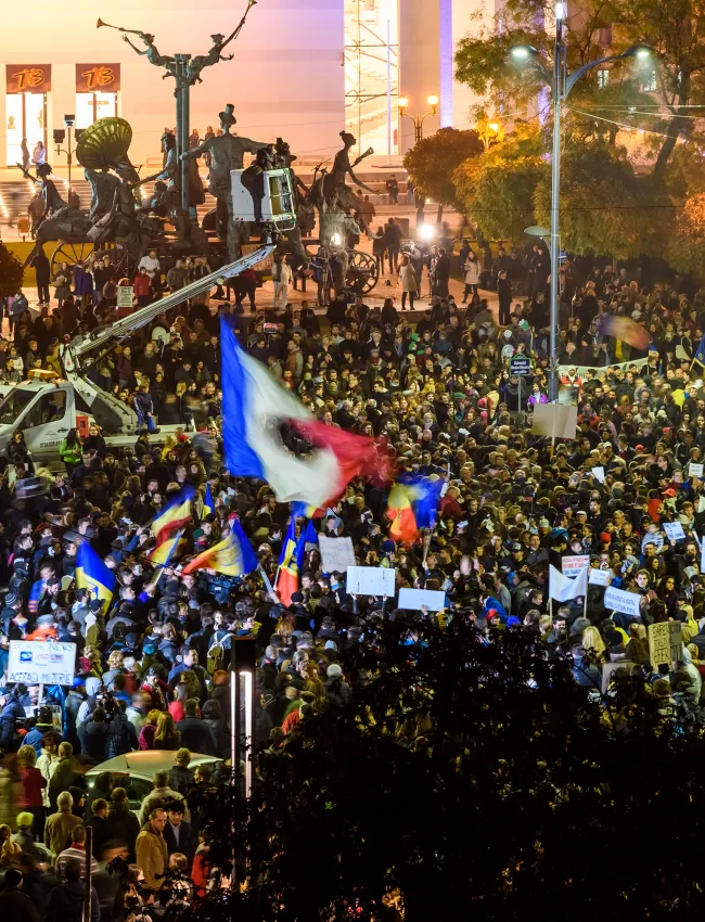 Protests in Romania Against Corruption And Romanian Government