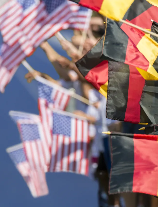 US and German Flags