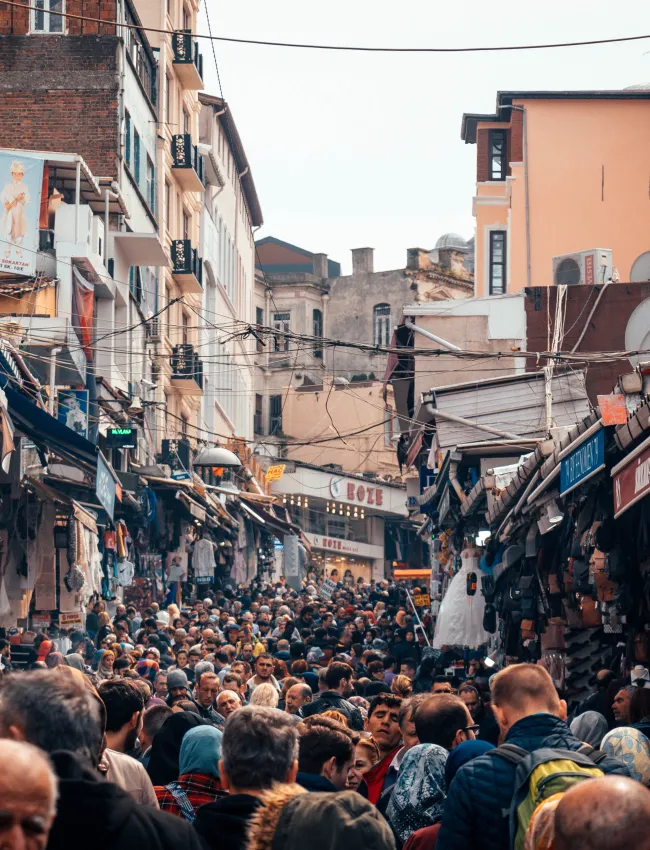 Istanbul, Marmara / Turkey / 04 06 2019: Istanbul Bazaar Crowds Bazaar of Istanbul