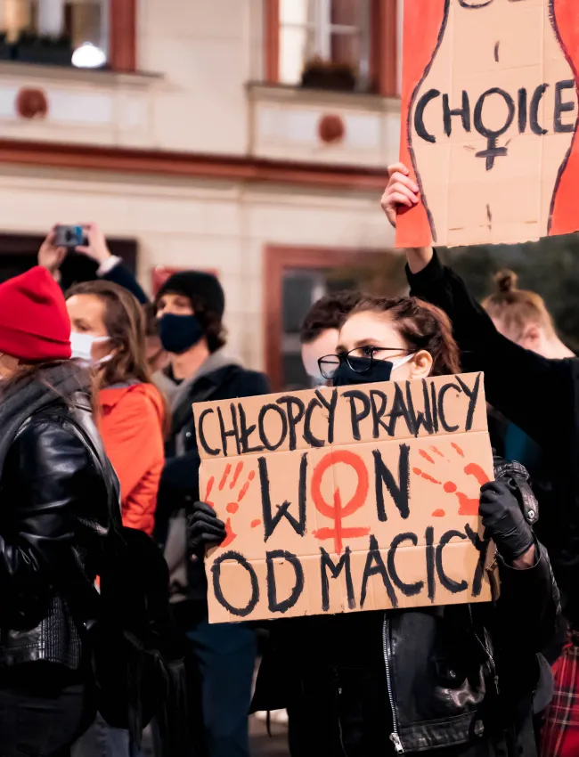 Protest for women rights in Poland