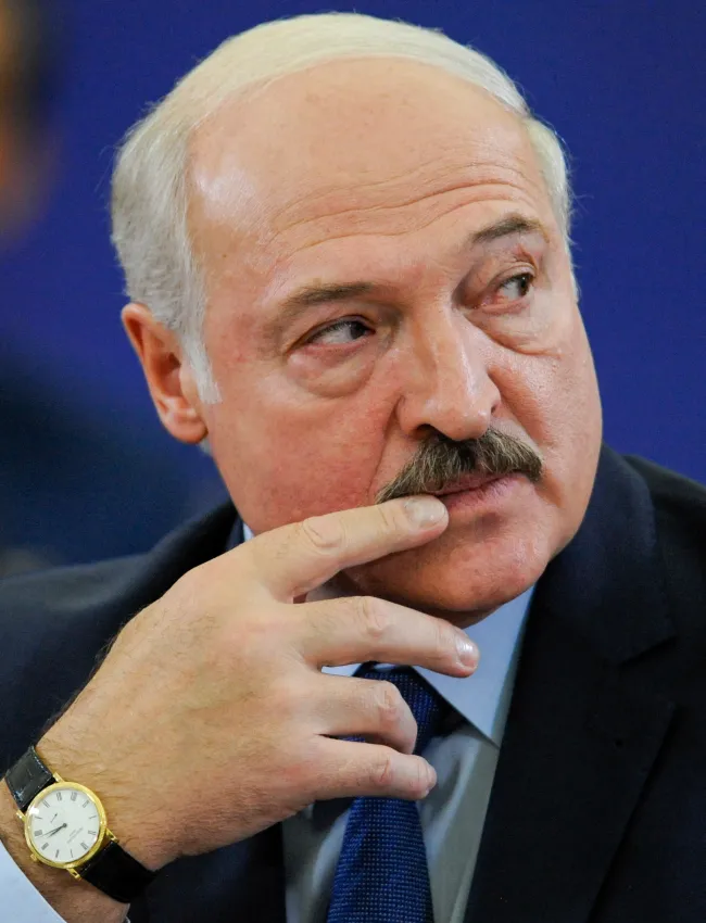 Belarus President Alexander Lukashenko, during a meeting, in Yerevan, Armenia.