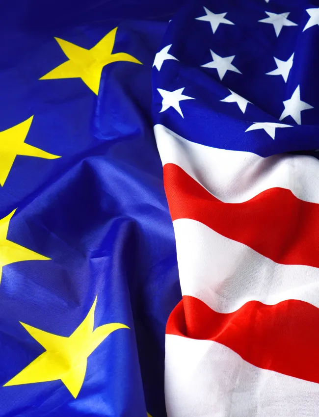 US EU Flags