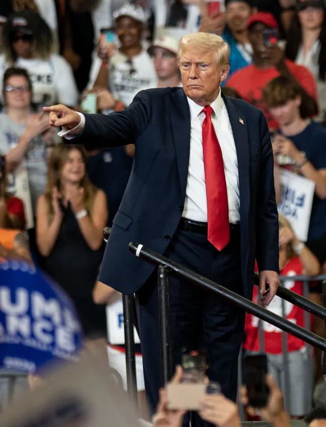 President of the USA Donald Trump – VP nominee, J.D. Vance rally, Atlanta, GA, August 3, 2024. Photo by Phil Mistry
