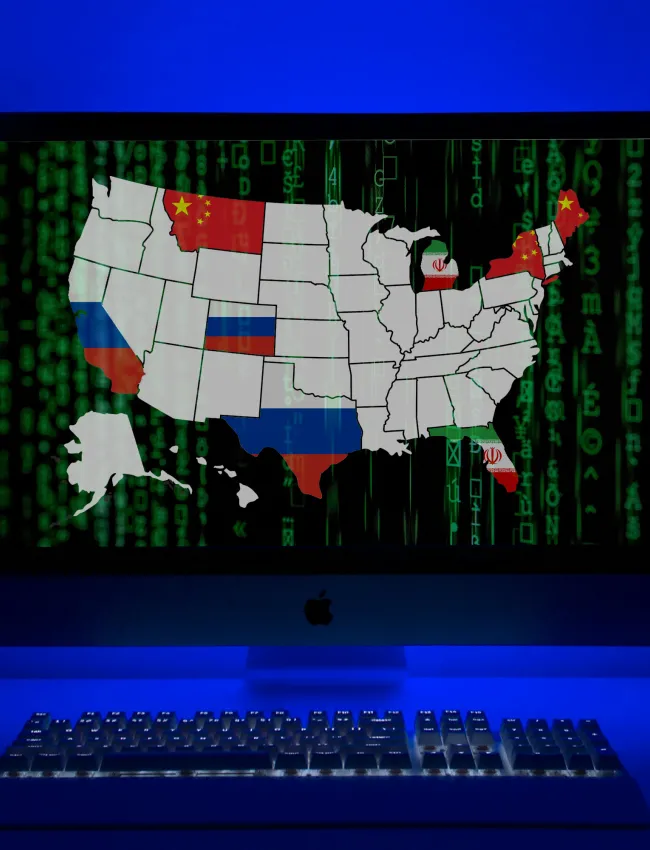 Cover image graphic with map of USA