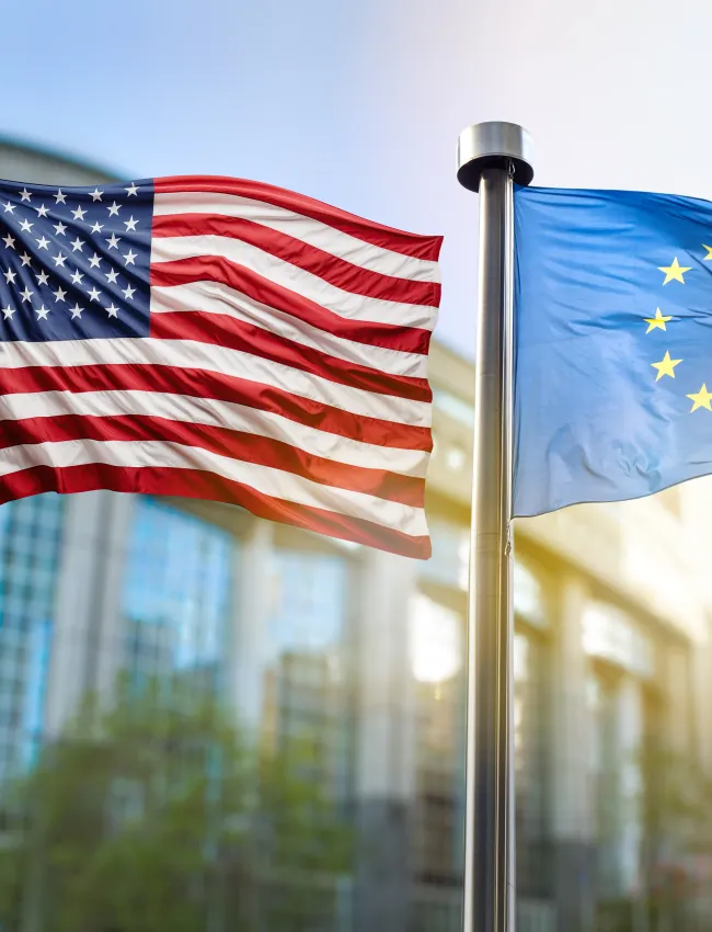 US and EU Flags