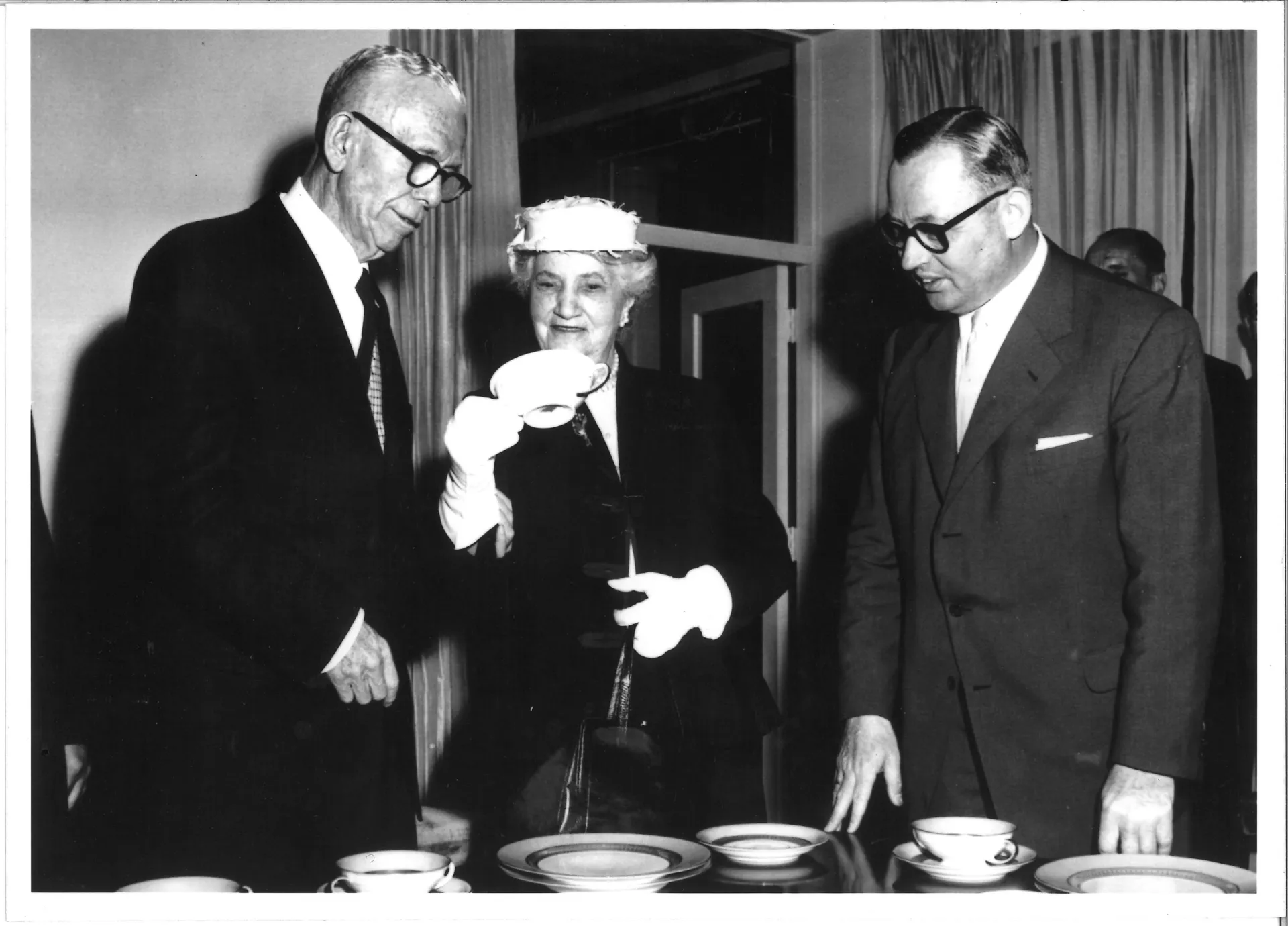 George Marshall, wife Katherine, and West German diplomat Heinz Krekeler 