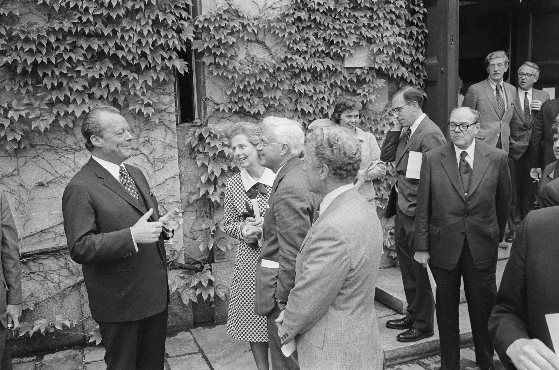 Willy Brandt at GMF founding at Harvard University in 1972