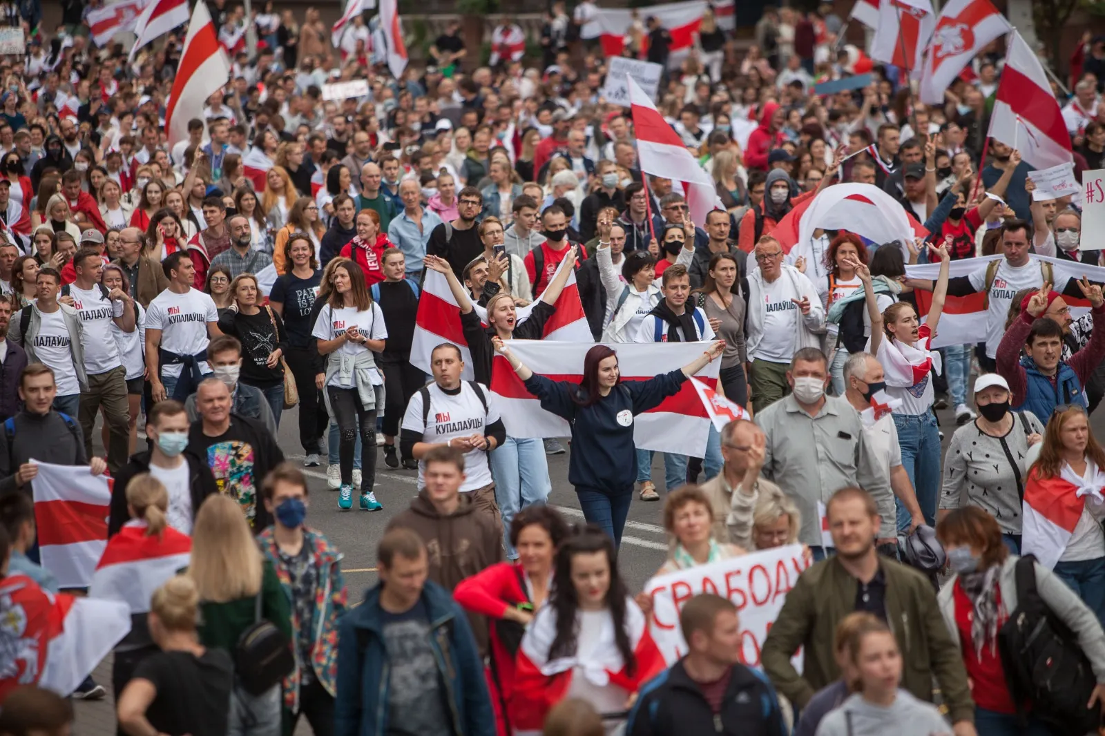 Belarus demonstration for free elections, August 2020