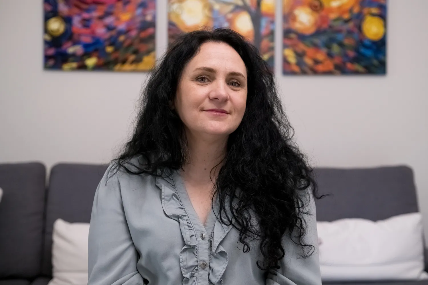 Portrait of Valentyna Dobrydina, Head of Chernivtsi regional organization of people with disabilities. Chernivtsi, Bukovyna. 4 June, 2022