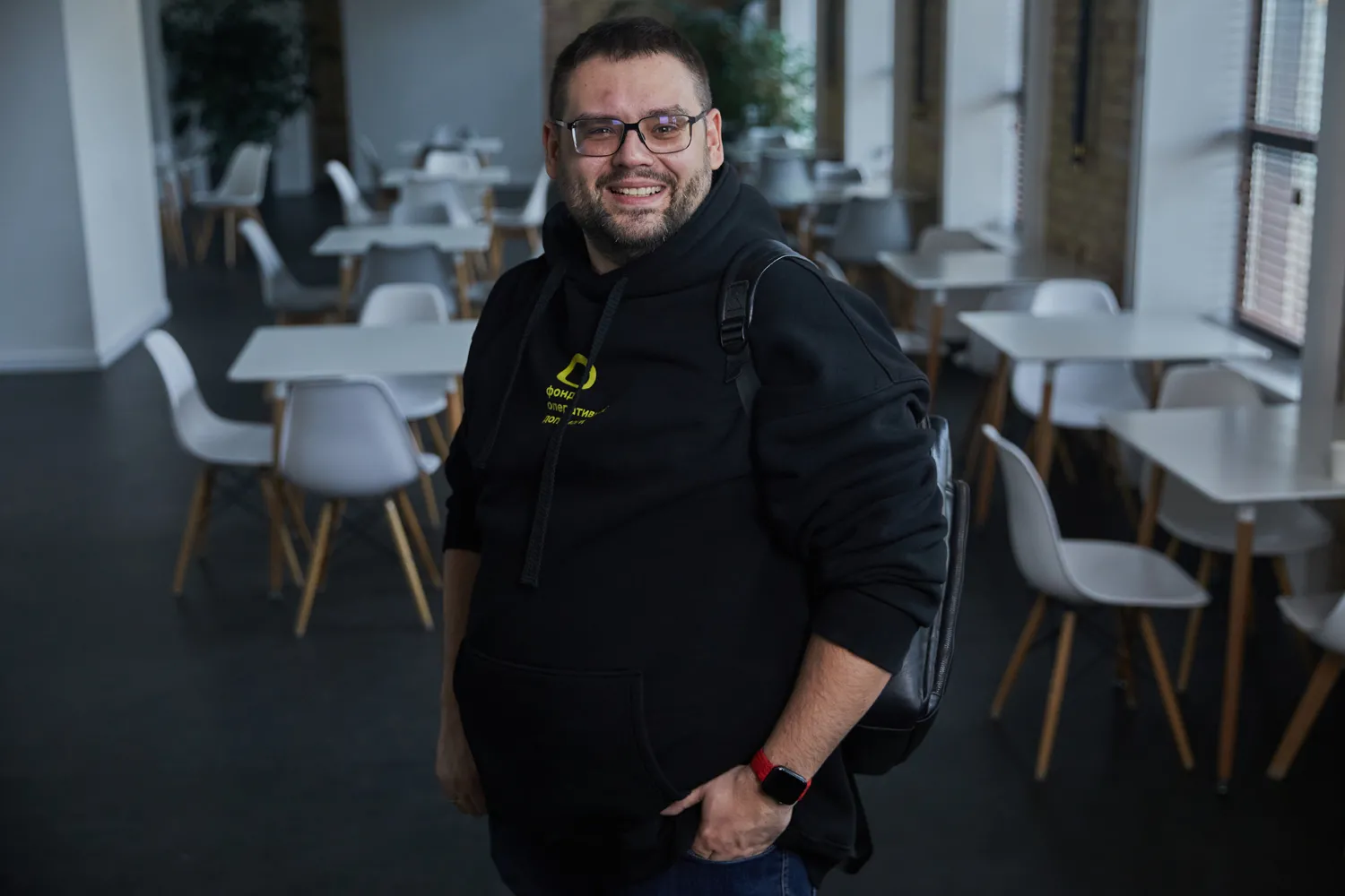 Portrait of Andriy Umanskyi is a co-founder of the KOLO fund Kyiv, October 27, 2022