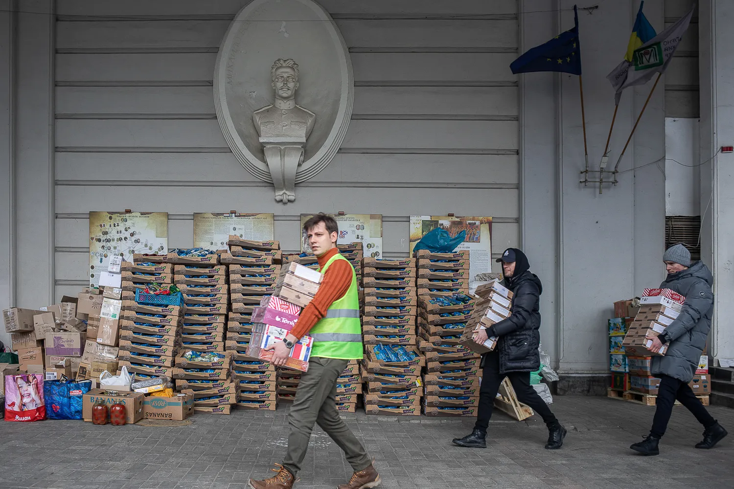 Everyday life of the humanitarian centre. Lviv, Halychyna. 28 February 2022