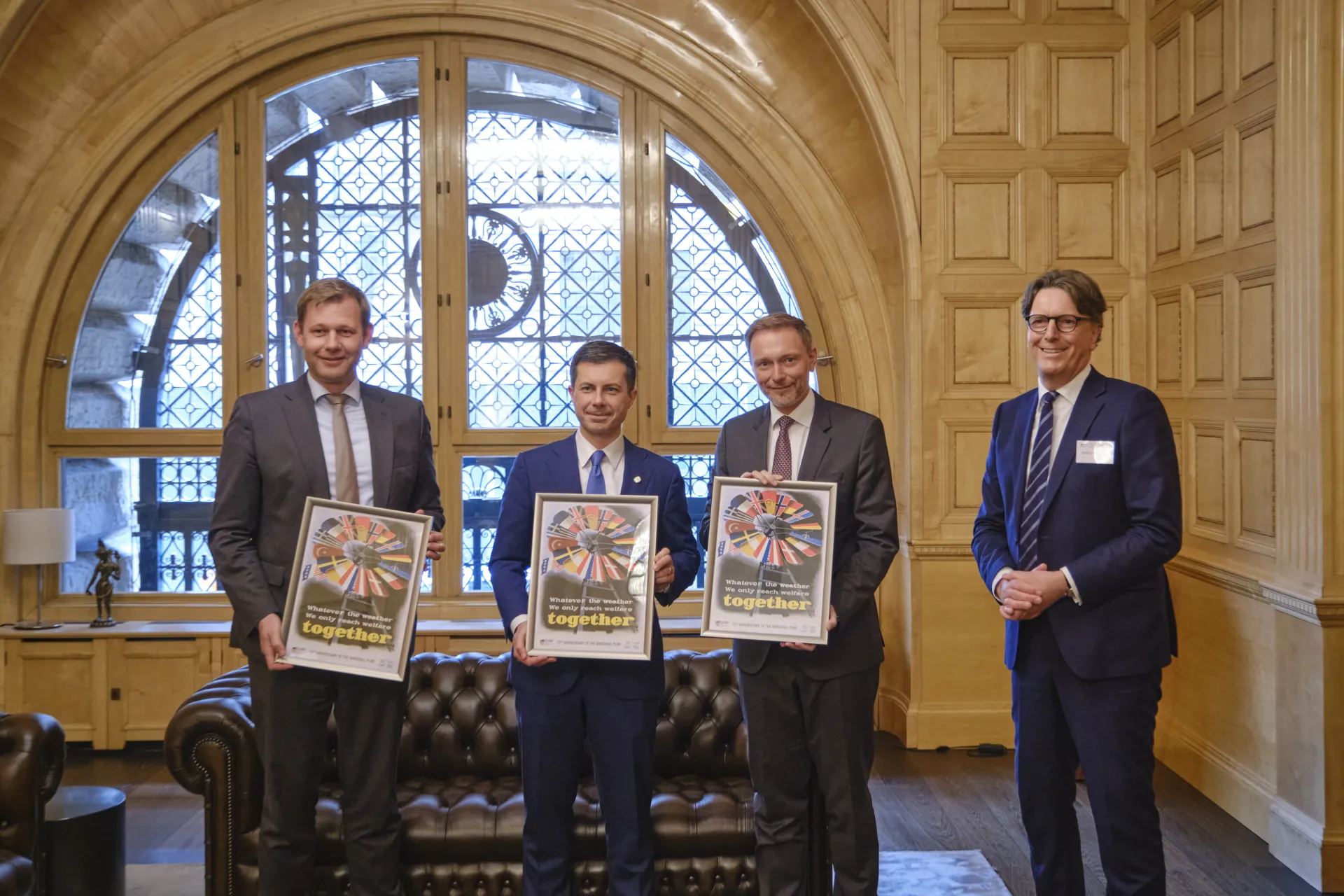 Thomas Erndl, Pete Buttigieg, Christian Lindner, Stefan Wintels @KfW, May 2022